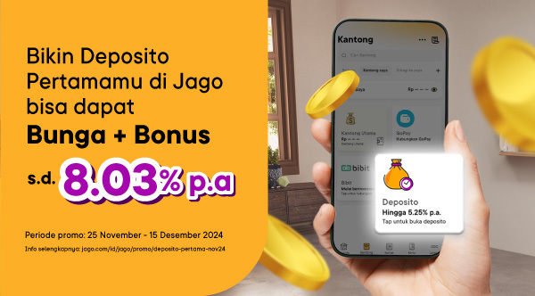 Jago Deposito setara 8.03%