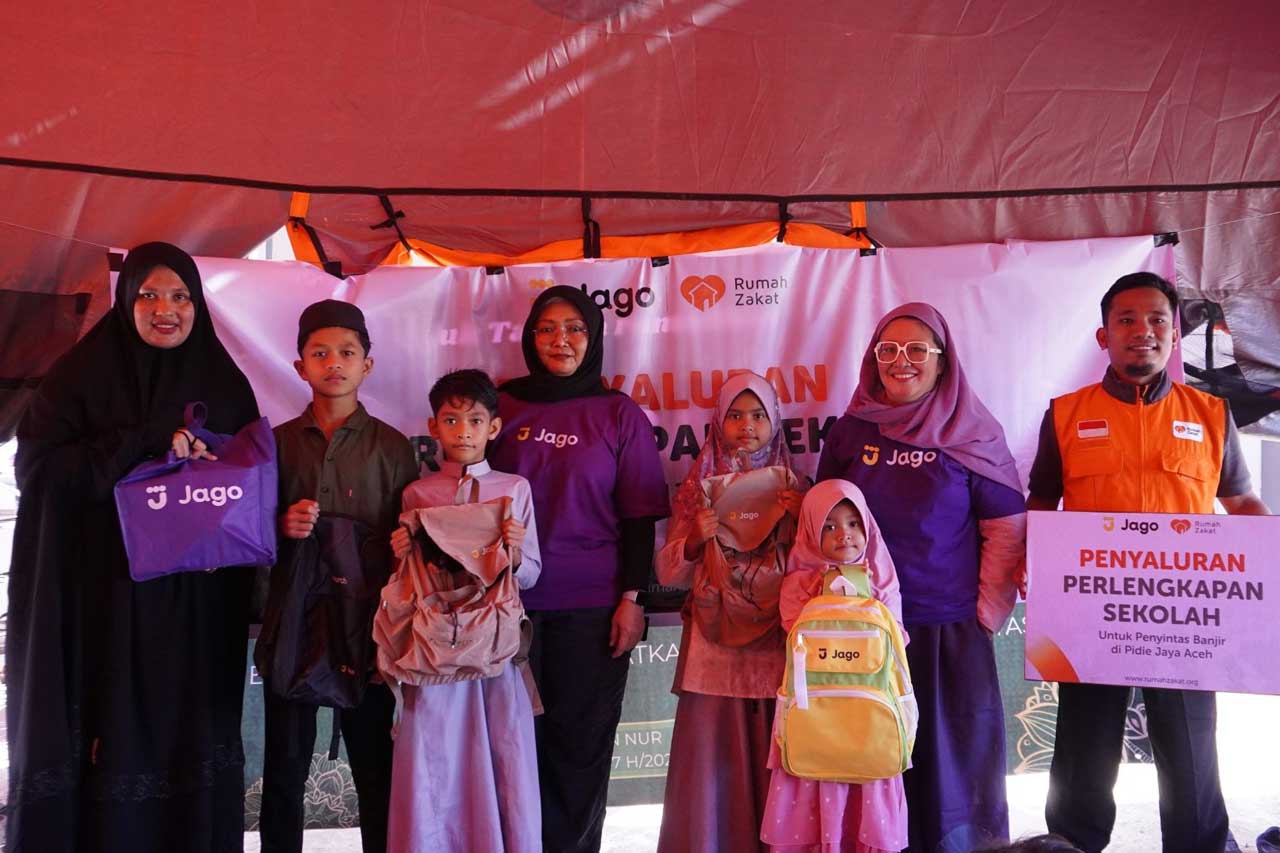 Bank Jago dan Rumah Zakat Tumbuhkan Minat Baca Anak Aceh Pascabencana