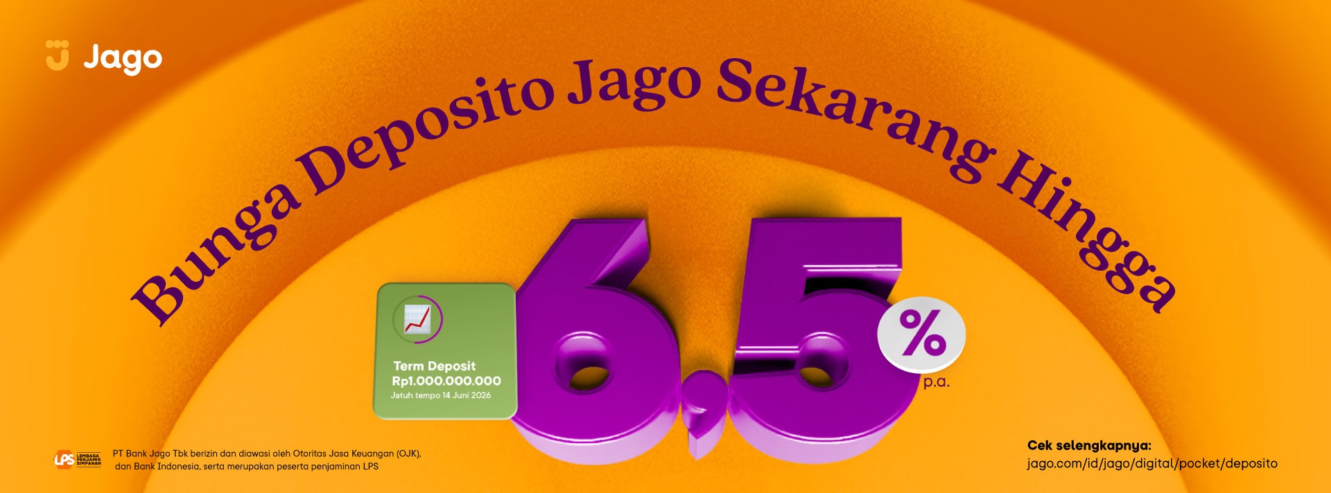 Deposito yang bunganya bisa cair per bulan dan bebas penalti