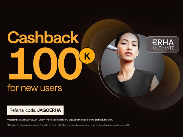 Cashback Rp100,000 x Erha