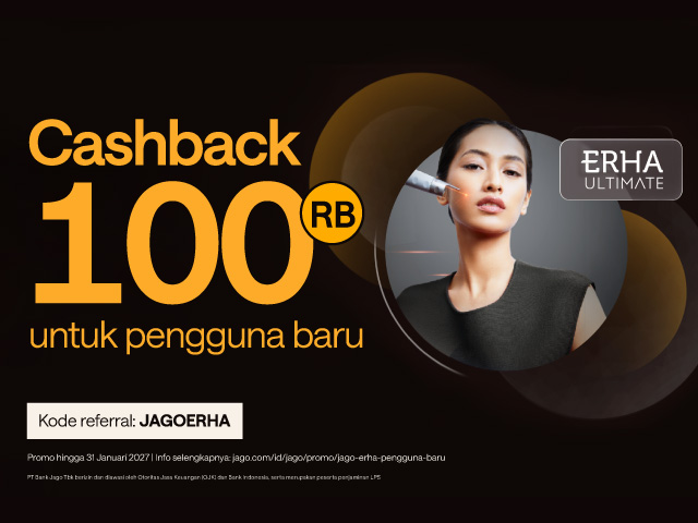 Cashback Rp100.000 x Erha