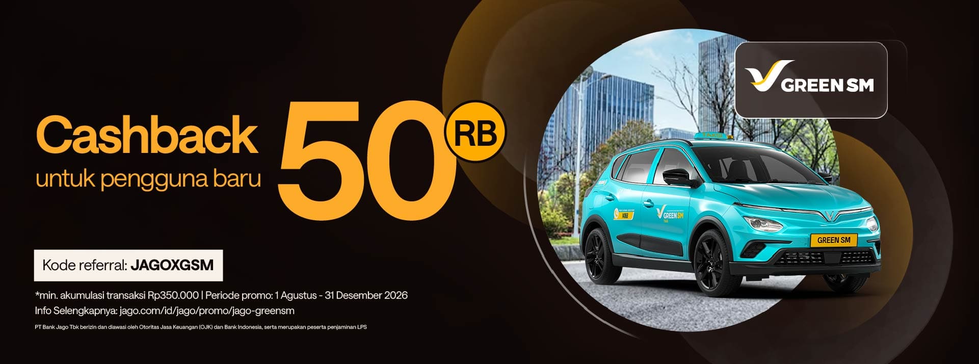 Cashback Rp50.000 untuk pengguna baru Jago dengan kode referral JAGOXGSM