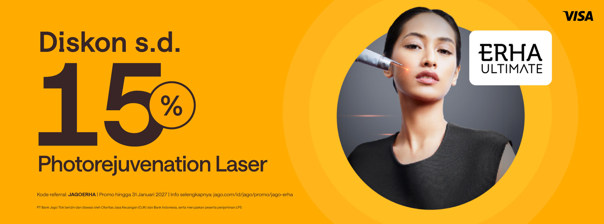 Diskon hingga 15% treatment Photorejuvenation Laser Erha Ultimate