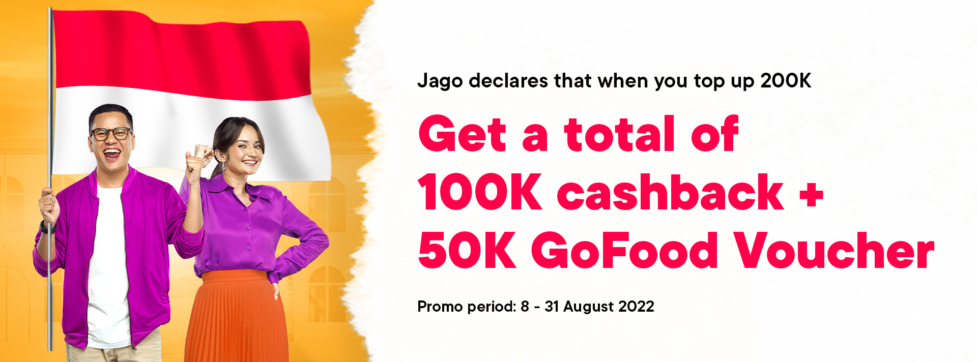 Jago Agustusan - Jago declares that when you top up 200k