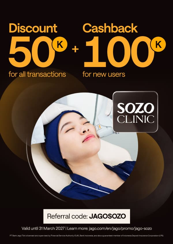 Discount Rp50.000 & cashback up to Rp100.000 at Sozo Skin Clinic
