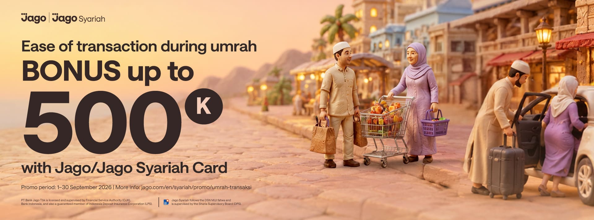 Bonus for Jago/Jago Syariah Visa Card transactions at merchants in Saudi Arabia