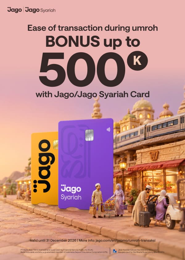 Bonus for Jago/Jago Syariah Visa Card transactions at merchants in Saudi Arabia