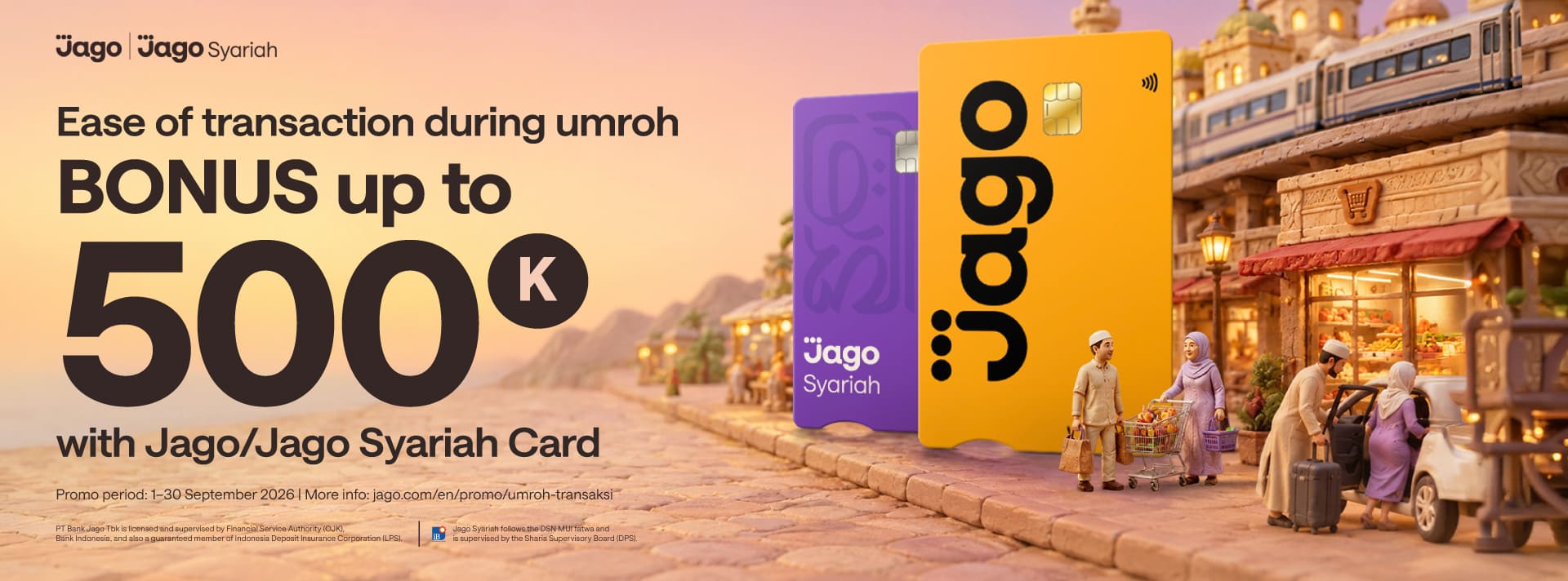 Bonus for Jago/Jago Syariah Visa Card transactions at merchants in Saudi Arabia