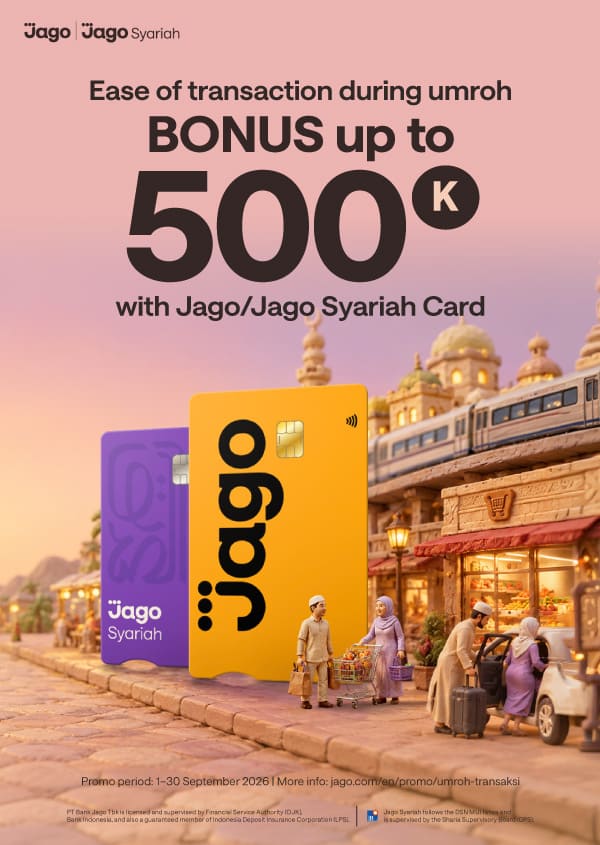 Bonus for Jago/Jago Syariah Visa Card transactions at merchants in Saudi Arabia