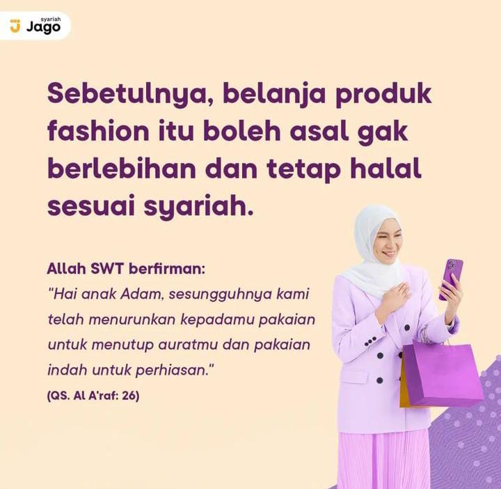 belanja produk fashion muslim tanpa overspend pakai kantong jago syariah