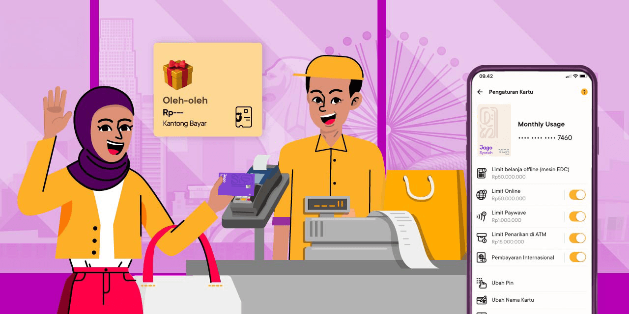 kartu debit jago syariah visa bisa dipakai untuk pembayaran internasional di mana saja