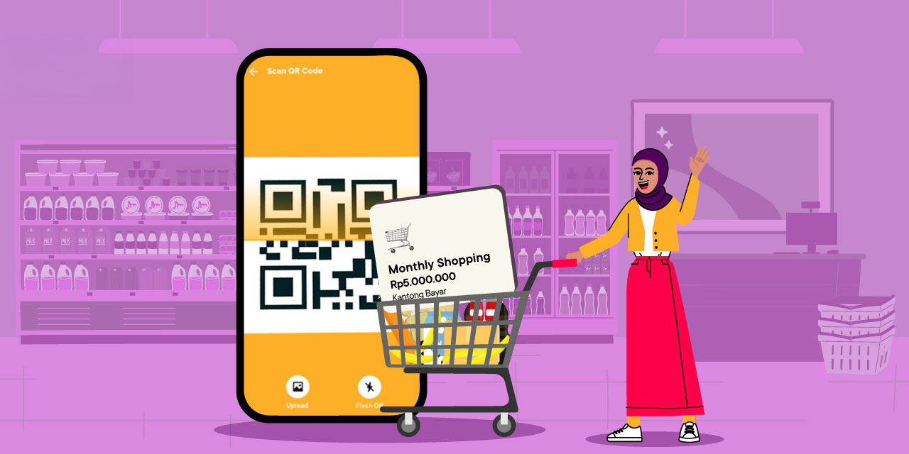 belanja bulanan praktis dan mudah serta tidak overspend pakai qris jago syariah