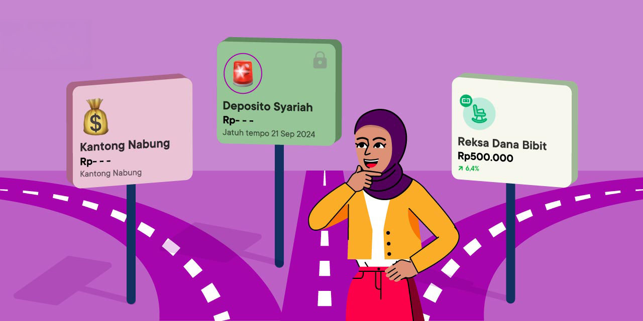 fitur menabung di bank jago syariah yaitu kantong nabung, deposito syariah dan reksa dana bibit