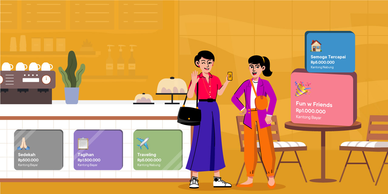 bikin banyak kantong untuk punya banyak rekening bank jago agar mudah budgeting dan membuat rencana pengeluaran