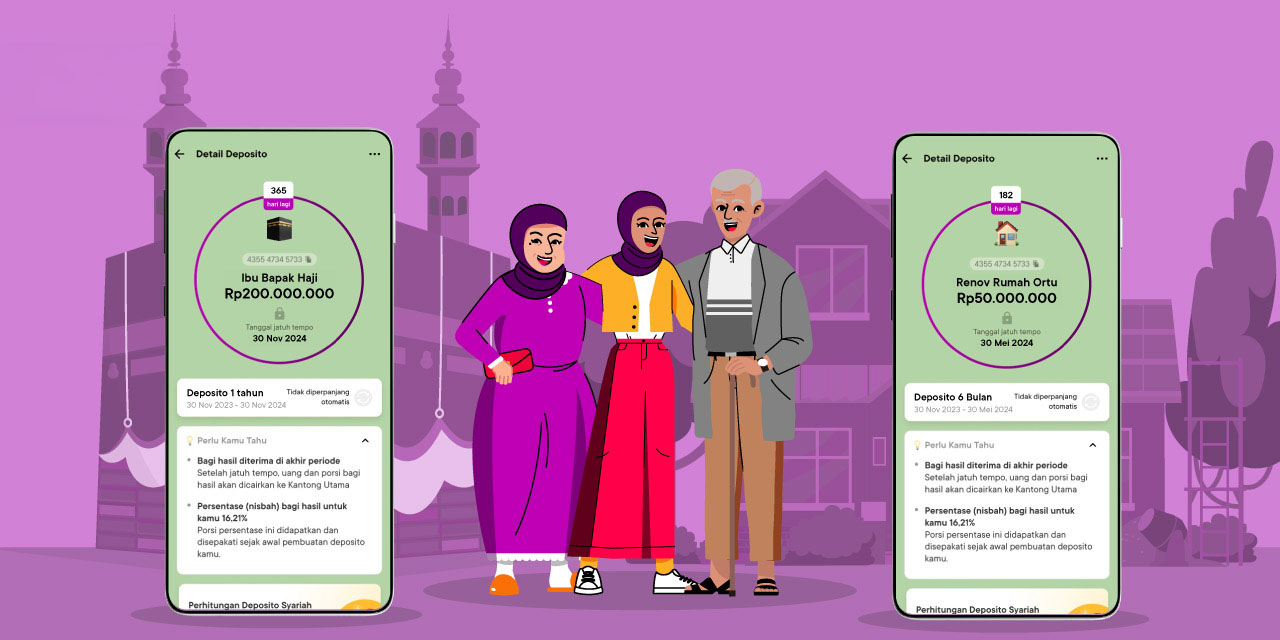 wujudkan impian dan keinginan orang tua untuk bahagiakan mereka dengan menabung di deposito syariah