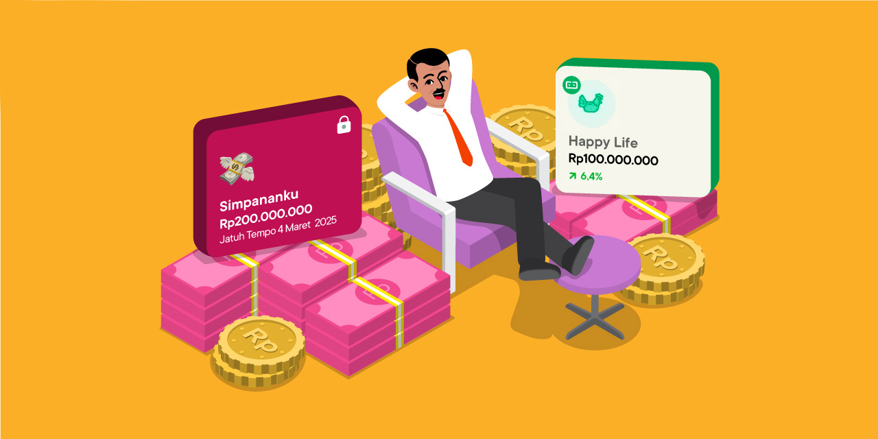 hidup dari tabungan di masa depan dengan rajin menabung di deposito dan reksa dana