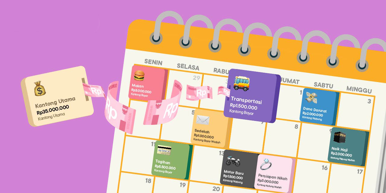 cara mengatur gaji bulanan mudah, cepat dan otomatis pakai auto budgeting di kantong jago