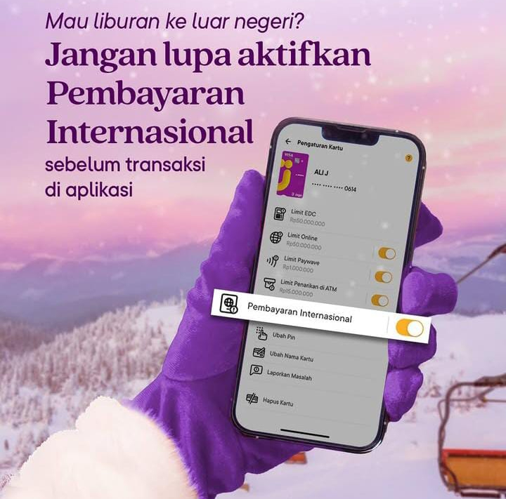 cara transaksi pakai kartu debit jago di luar negeri