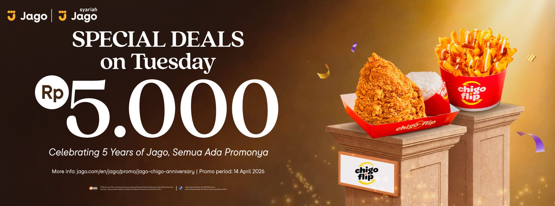 Special Price Chigo x Flip only Rp5,000 with Jago QRIS