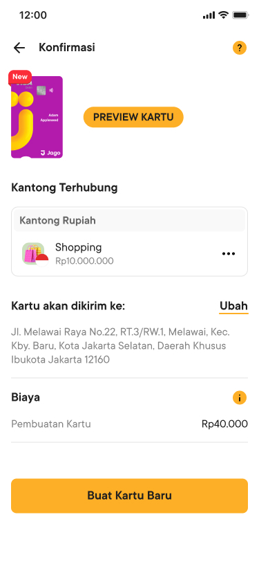 buat kartu fisik dikenakan biaya jika kuota kartu gratis tidak tersedia