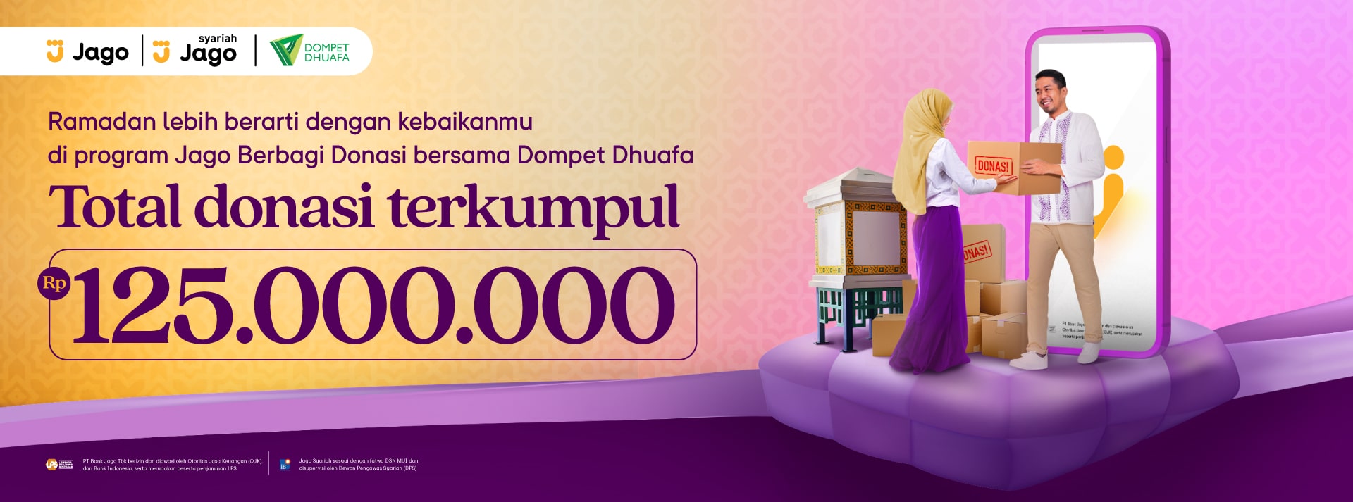 Baiknya Jago berbagi donasi 25 ribu cukup dengan daftar Jago/Jago Syariah #SesuaiMaumu, Sesuai Prinsipmu