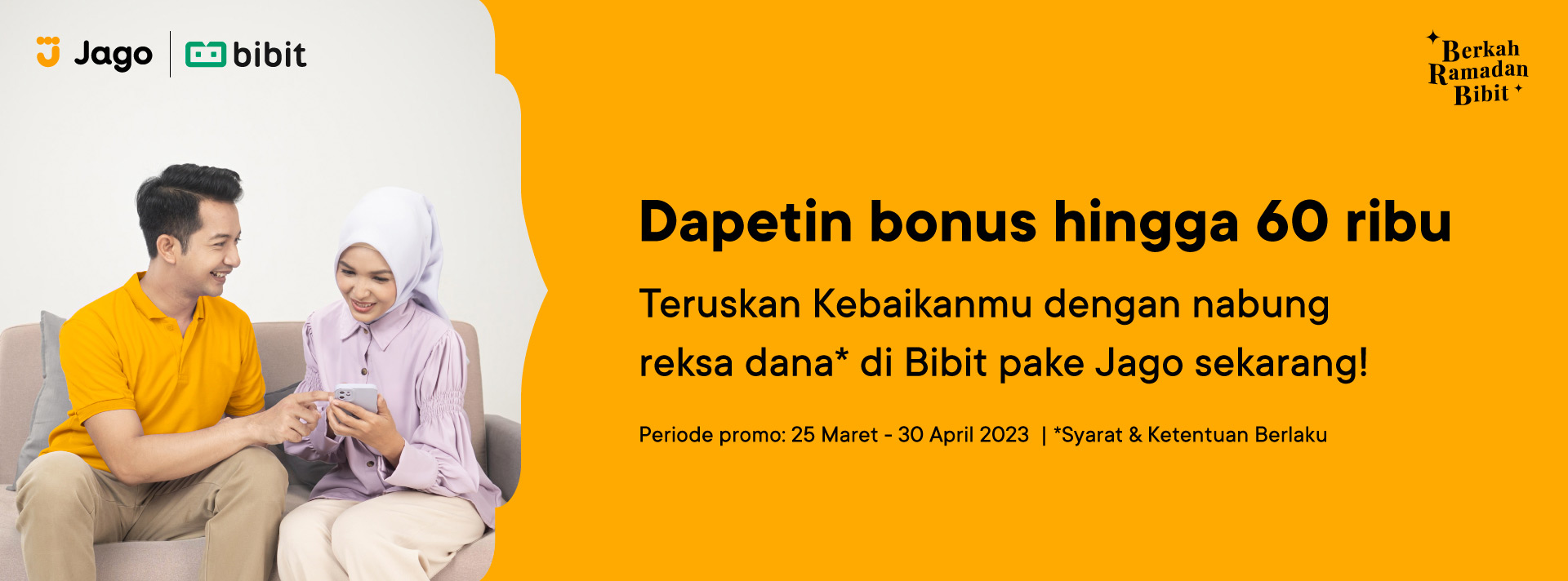 Jago x Bibit Cashback - Dapetin bonus hingga 60 ribu!
