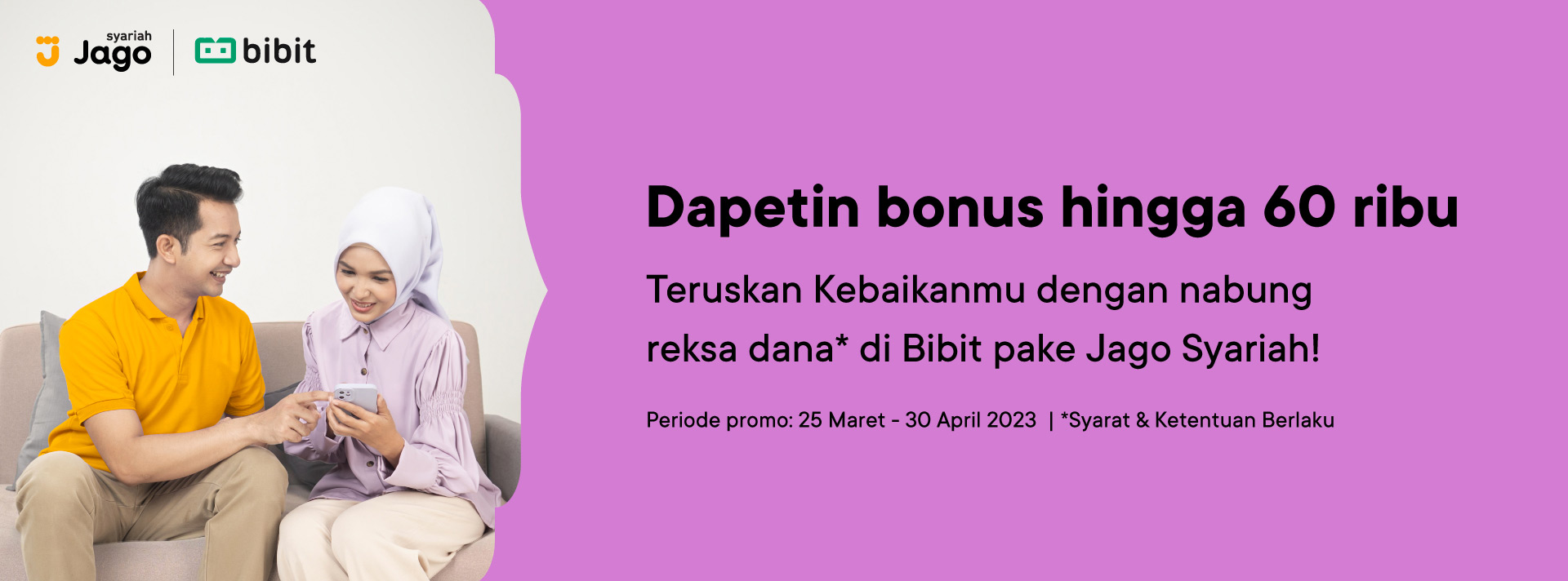Jago x Bibit KEJUTAN! Bebas biaya transaksi di Bibit + cashback 35 ribu.