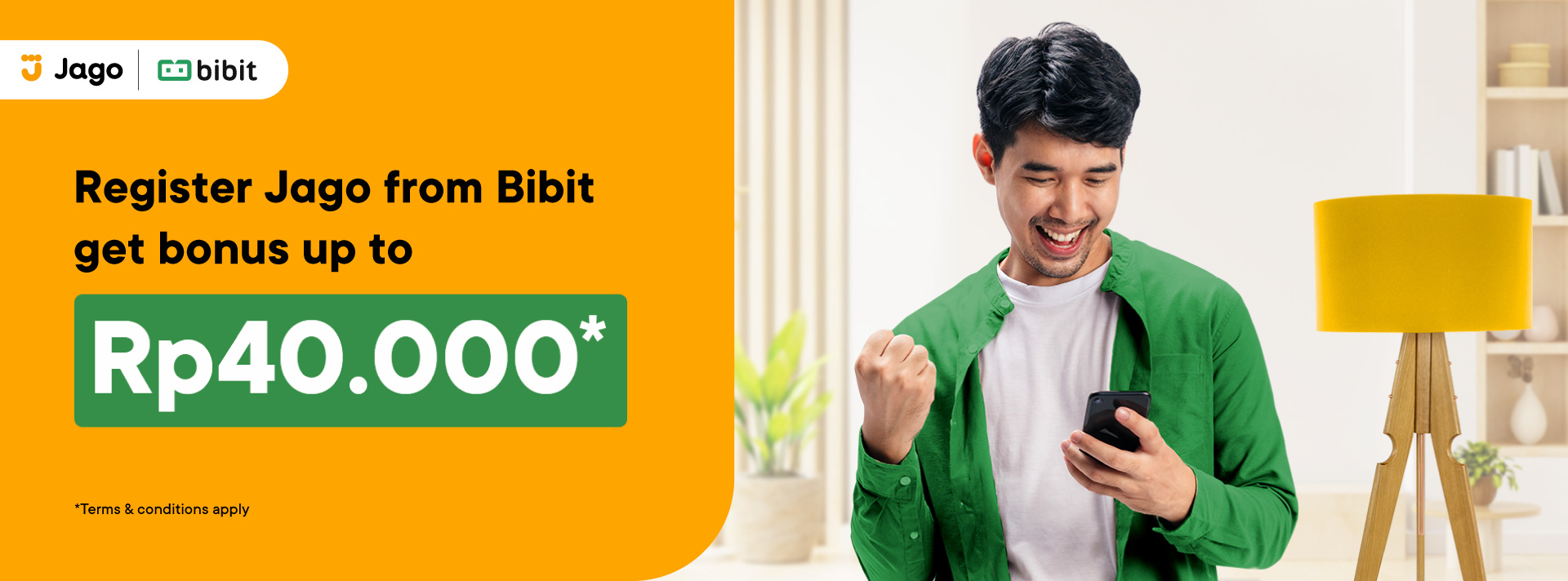 Register Jago from Bibit get bonus up to Rp40.000*