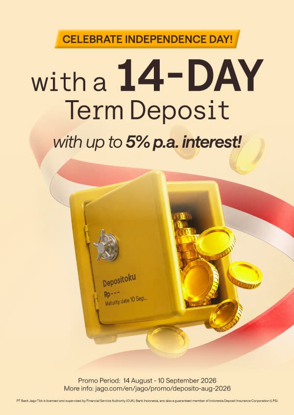 Term Deposit for only 14 DAYS! Earn interest rate up to 5% p.a.