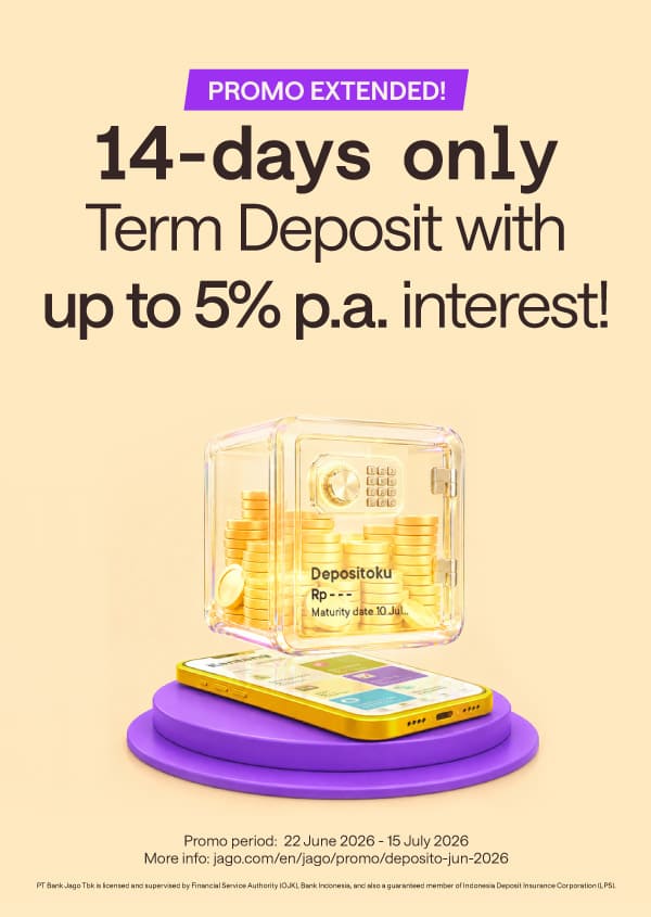 Term Deposit for only 14 DAYS! Earn interest rate up to 5% p.a.
