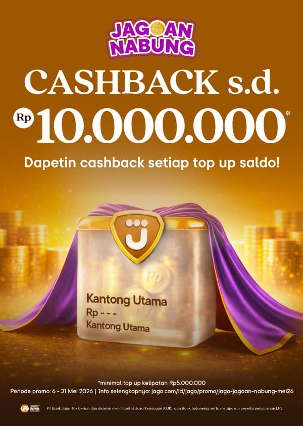 CASHBACK s.d. Rp10.000.000 Dapetin cashback setiap top up saldo!*