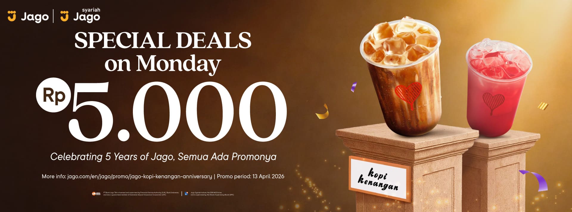 Special Price Kopi Kenangan only Rp5,000 with Jago QRIS