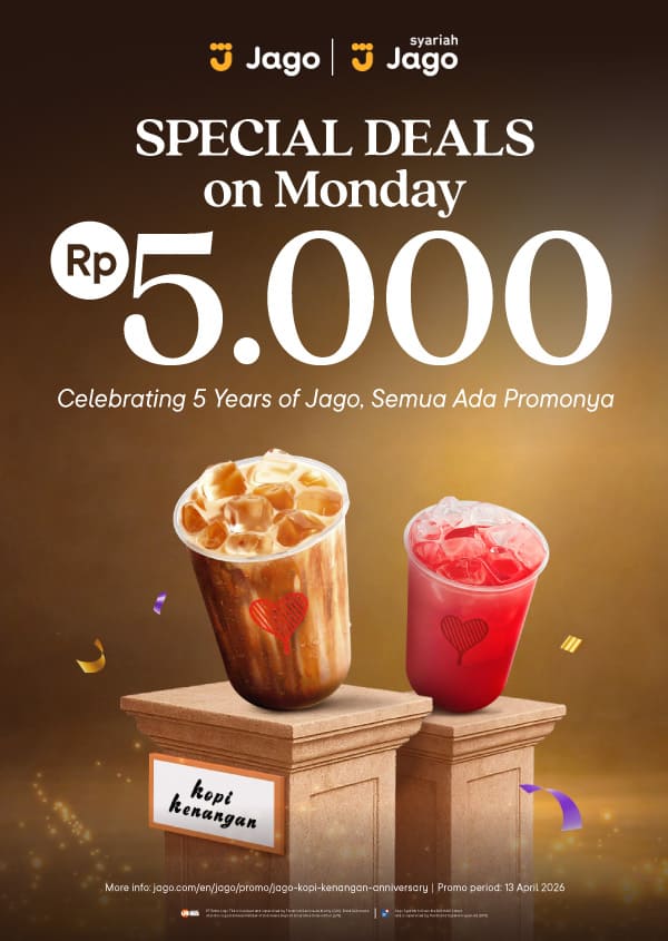 Special Price Kopi Kenangan only Rp5,000 with Jago QRIS