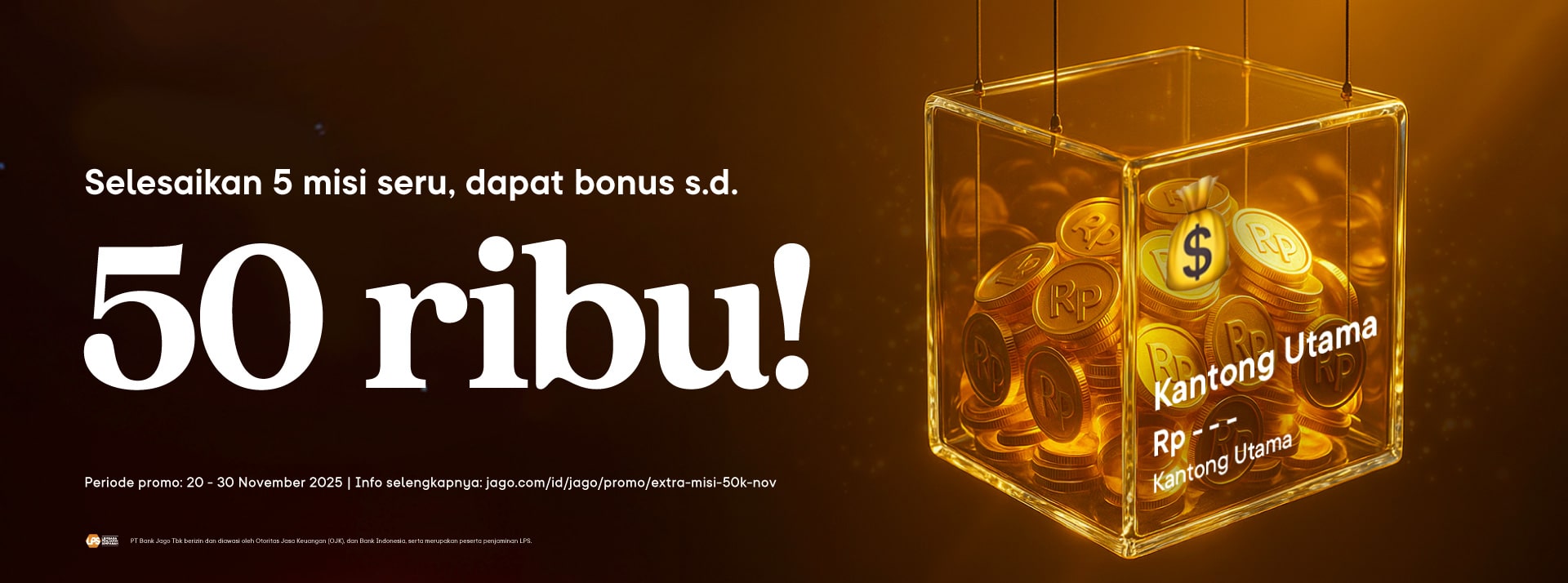 Selesaikan 5 misi seru, dapat bonus s.d. 50 ribu!