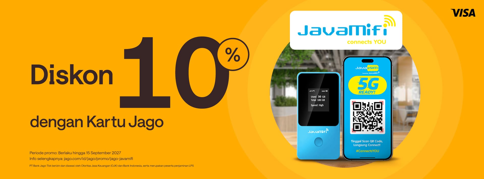 Dapatkan diskon 10% untuk Global Wi-fi dan Global Esim