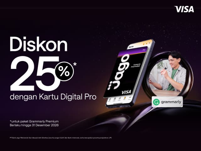 Promo Kartu Digital Pro - Grammarly