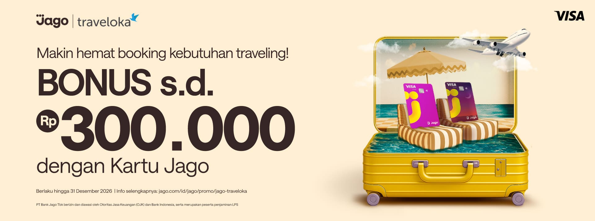 Hemat booking kebutuhan traveling pakai Kartu Jago di Traveloka, bonus s.d. 300 RB!