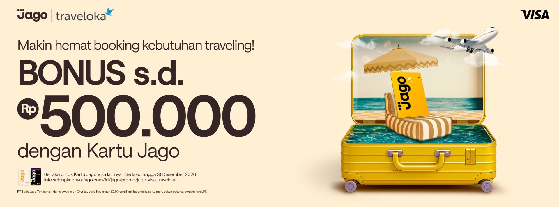 Hemat booking kebutuhan traveling pakai Kartu Jago di Traveloka, bonus s.d. 300 RB!