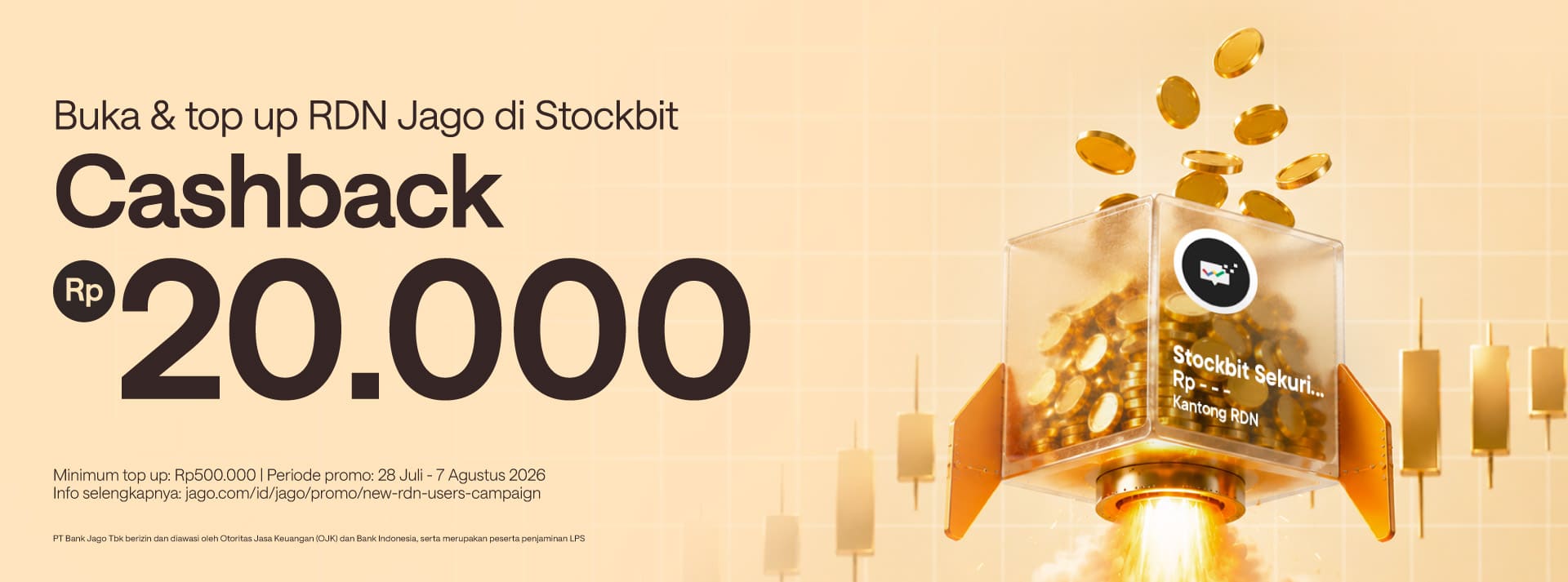 Buka RDN di Stockbit, dapatkan cashback Rp20.000*