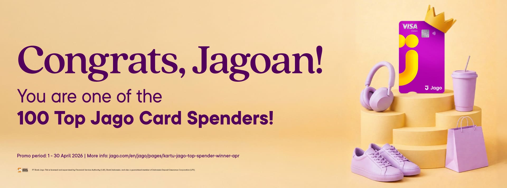 Jago Card Top Spender Winner