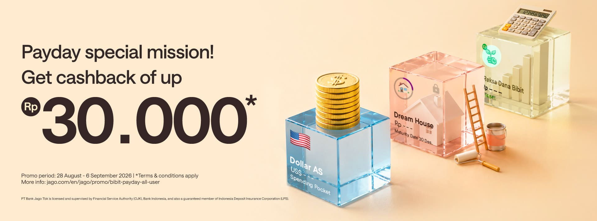 Special payday mission! Get bonus up to Rp30.000*