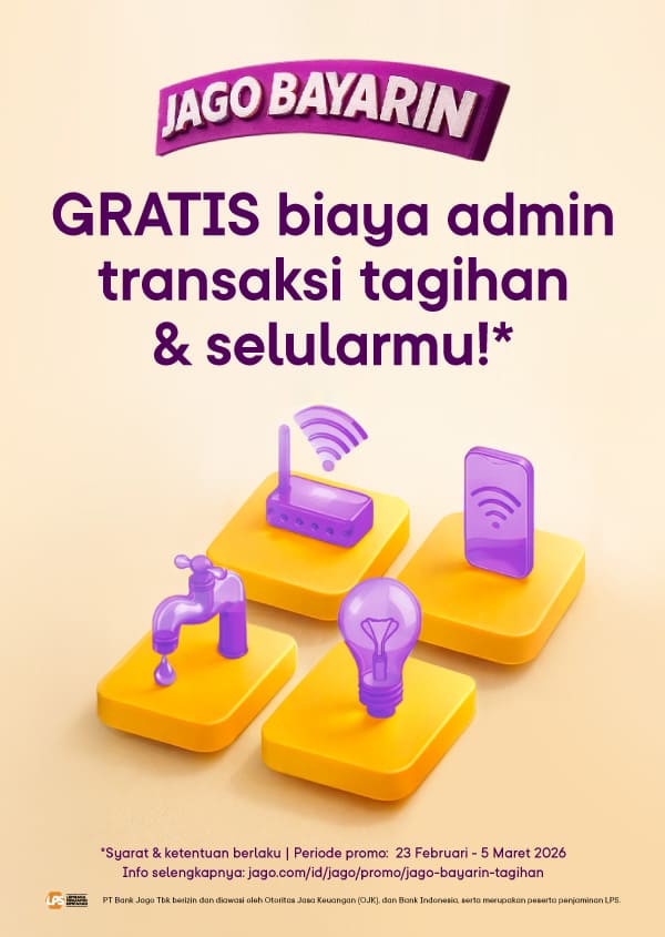 GRATIS biaya admin transaksi tagihan & selularmu!*