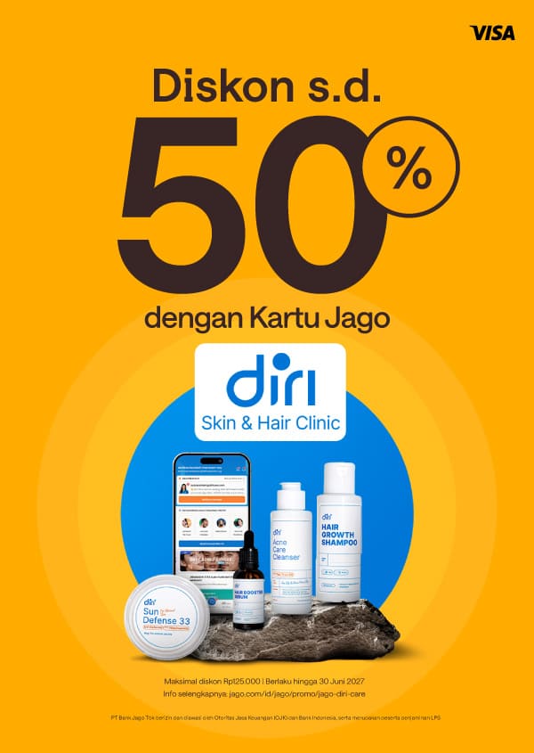 Bikin rambut dan kulit lebih sehat dengan Kartu Debit Jago Visa DISKON s.d. 50%
