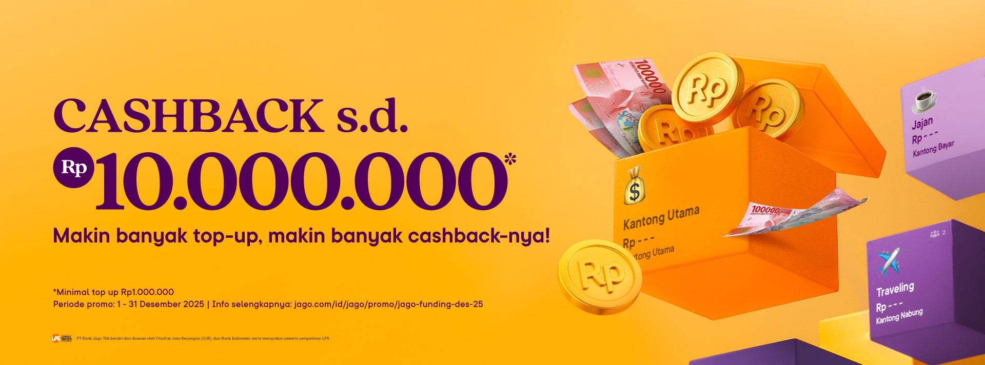Makin banyak nabung, makin banyak untung! CASHBACK s.d. 10 JUTA*
