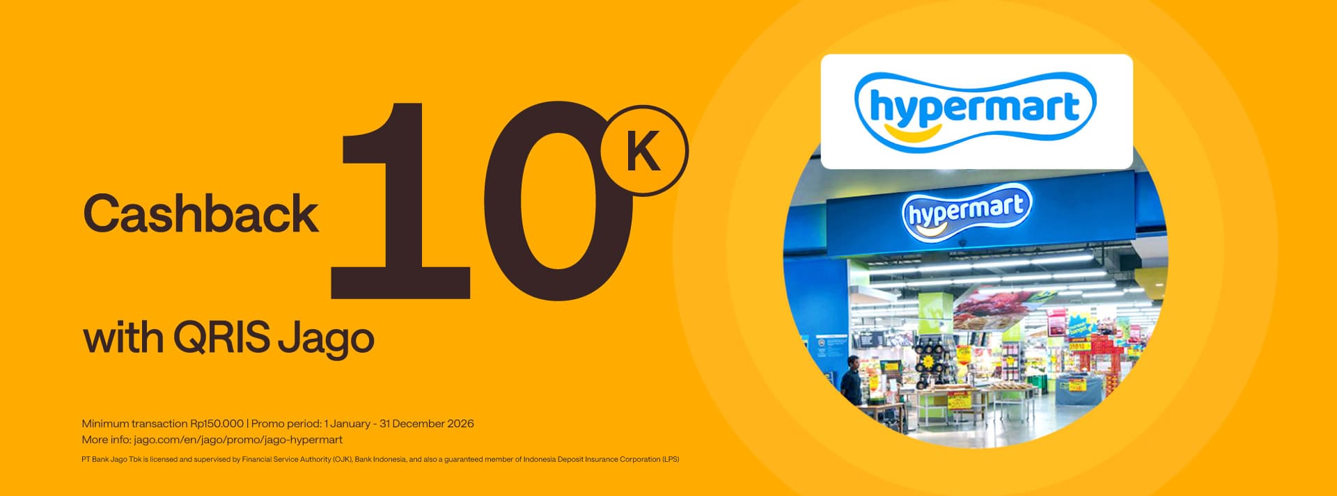 go grocery shopping & return with bonus using QRIS Jago 10K* bonus