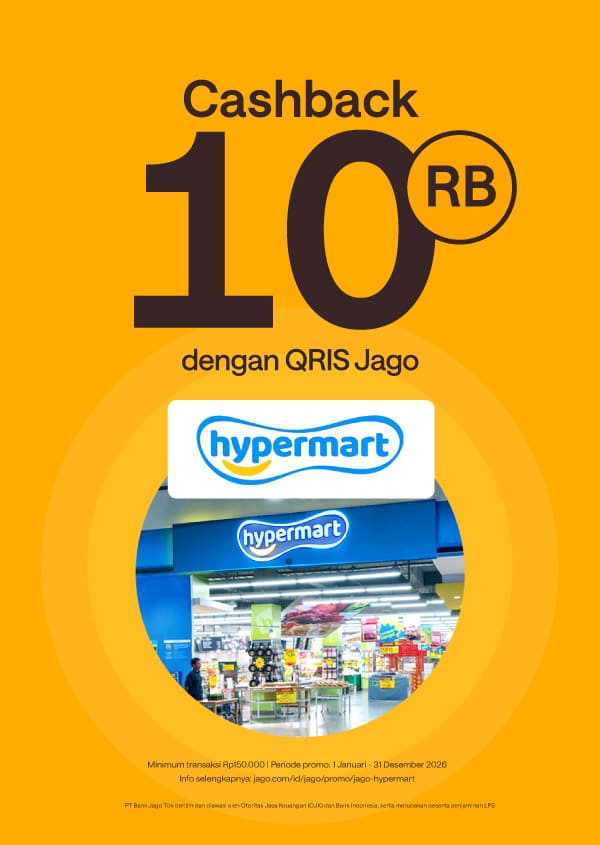 Perginya belanja, pulangnya bawa bonus juga pake QRIS Jago bonus 10rb*