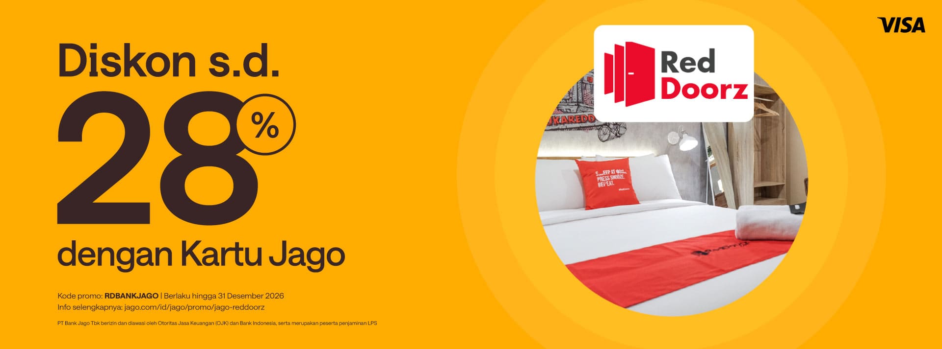 Lebih hemat booking hotel dengan Kartu Debit Jago Visa diskon s.d. 28%!