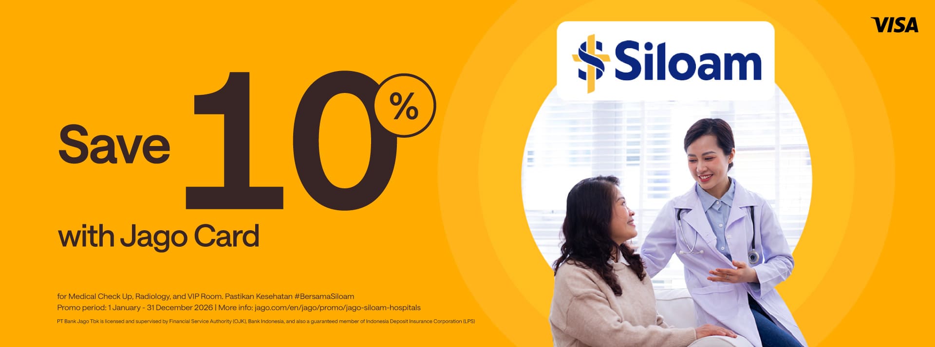 Get 10% discount throughout Siloam International Hospitals Hospital Indonesia for Medical Check Up, Radiology, and VIP Room