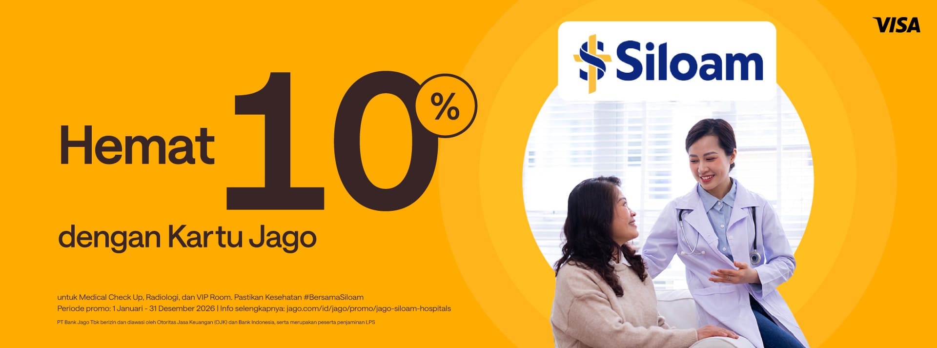 Dapatkan diskon 10% di Siloam International Hospitals Hospital Indonesia untuk Medical Check Up, Radiology, dan VIP Room