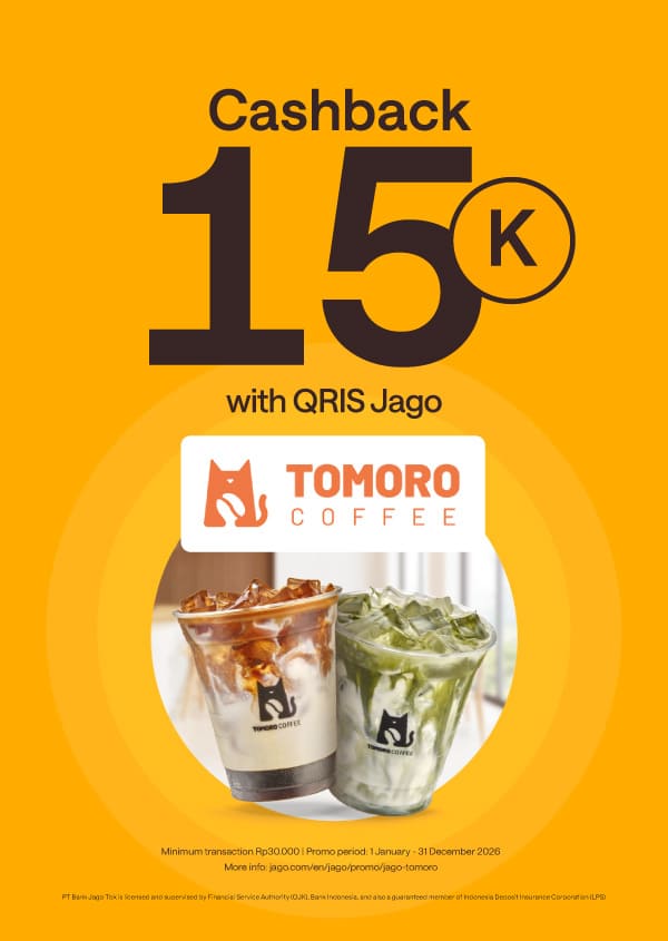 Enjoy tasty coffee for less using QRIS Jago 15* cashback